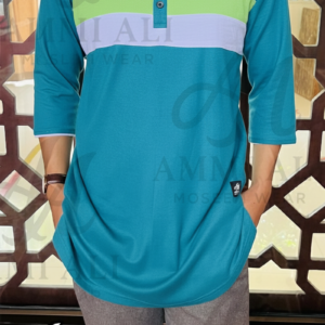 AMMI ALI MOSLEM WEAR ammi ali kaos koko kurta dewasa urwah lacoste lacost pique polo kerah shanghai lengan 3/4 (salin)