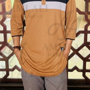 AMMI ALI MOSLEM WEAR ammi ali kaos koko kurta dewasa urwah lacoste lacost pique polo kerah shanghai lengan 3/4 (salin)